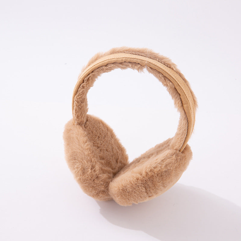 Winter Fashion Plush Warm Earmuffs Bluetooth Headset Cartoon On-ear Pure Color Music Headset