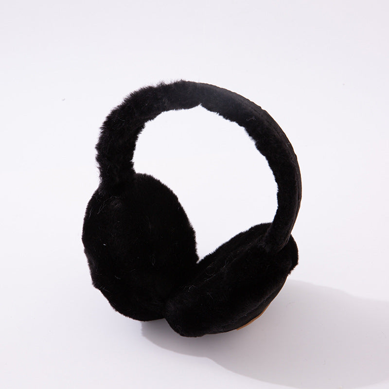Winter Fashion Plush Warm Earmuffs Bluetooth Headset Cartoon On-ear Pure Color Music Headset